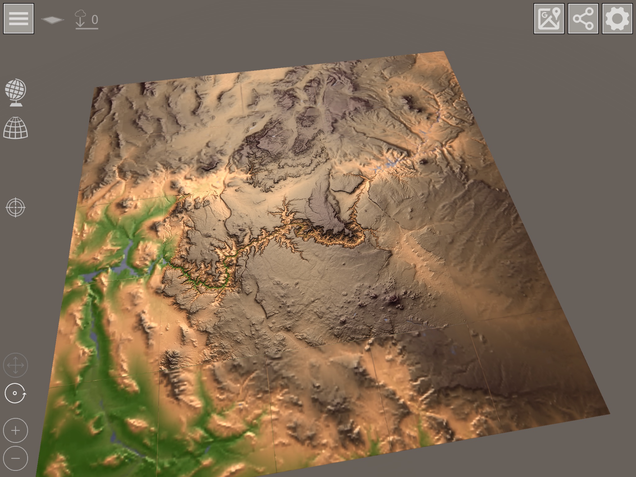 GlobeViewer: Vue de la carte 3D