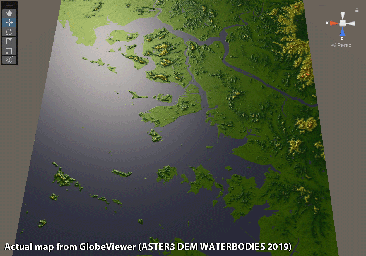 Comparison of coastline from 2018 to 2023 near Seol
